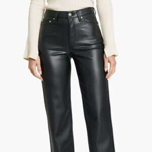 Sundaze High Waist Straight Leg Faux Leather Pants